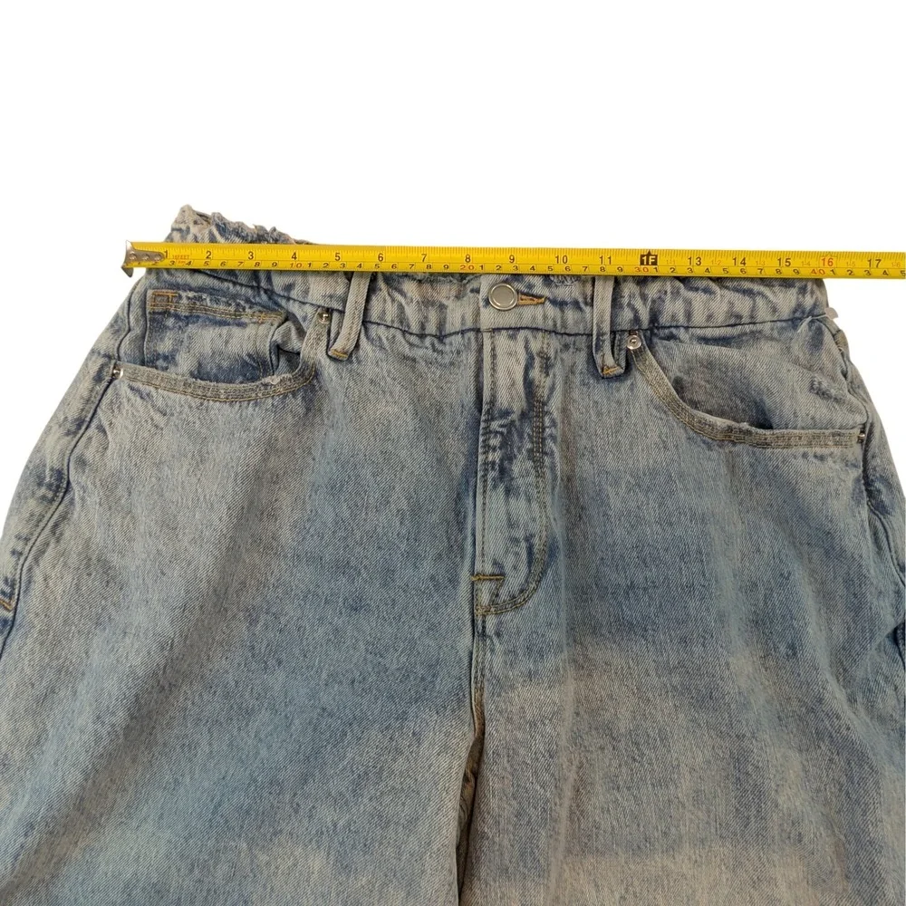 Good‎ American High Rise Straight Leg Jeans Light Wash Blue Size 6/28 GNIL999T